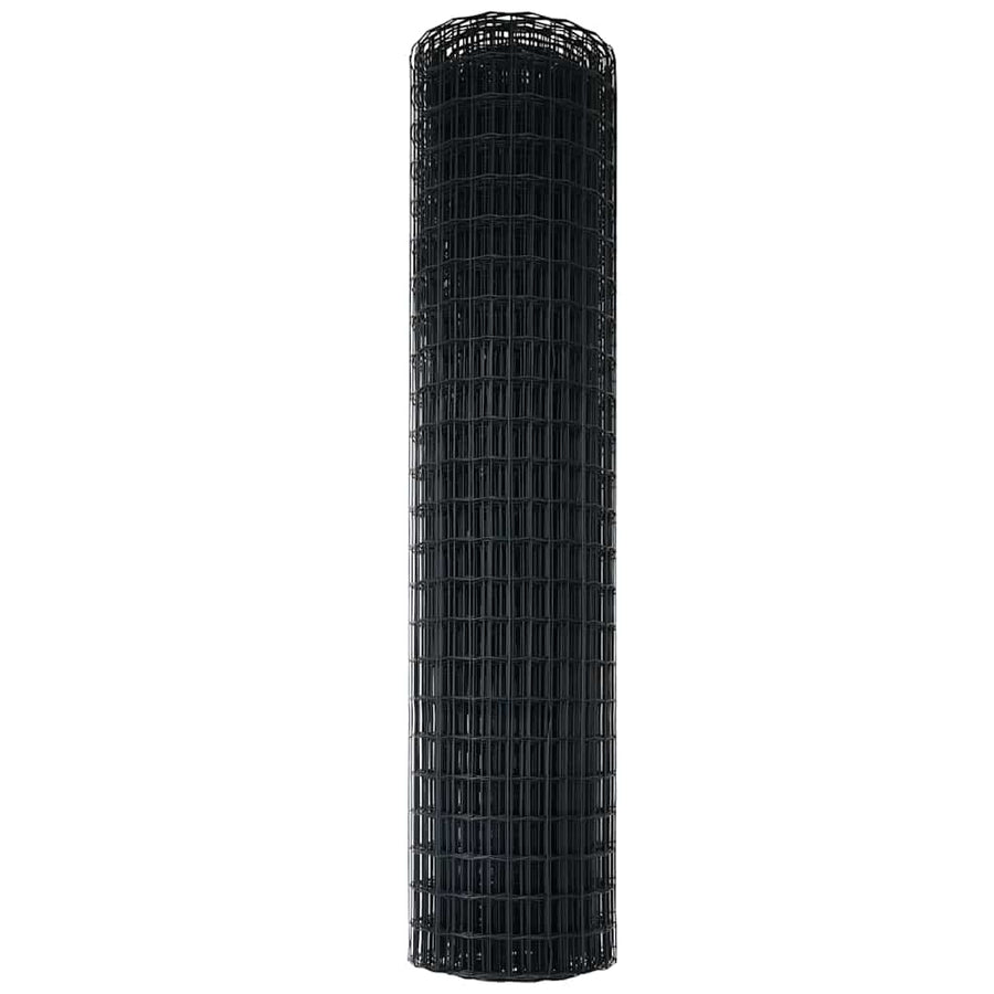Euro Hek Grijs 1,4 x 10 m PVC-gecoat ijzer