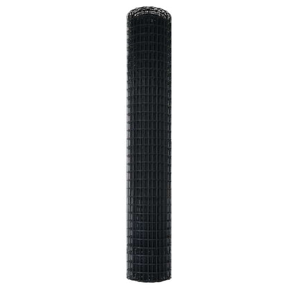 Euro Hek Grijs 1,5 x 10 m PVC-gecoat ijzer