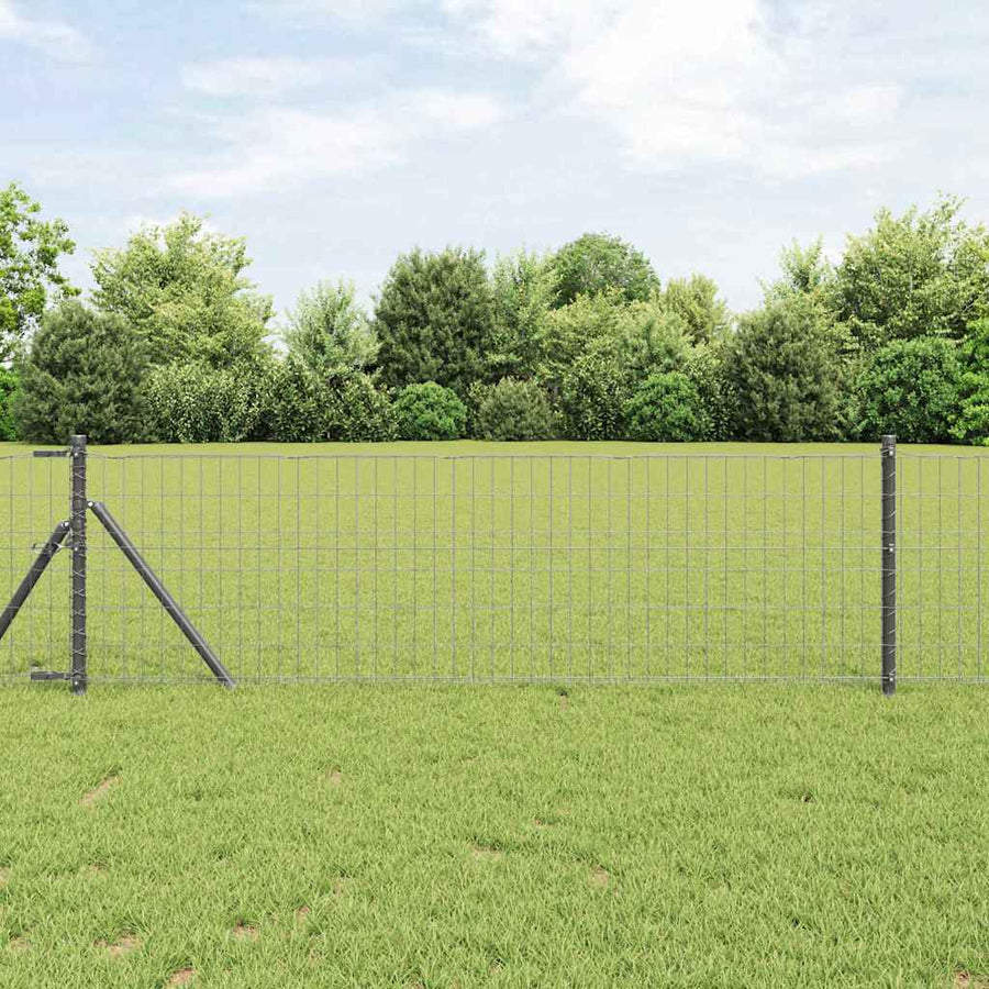 Euro Hek Grijs 0,4 x 10 m PVC-gecoat ijzer