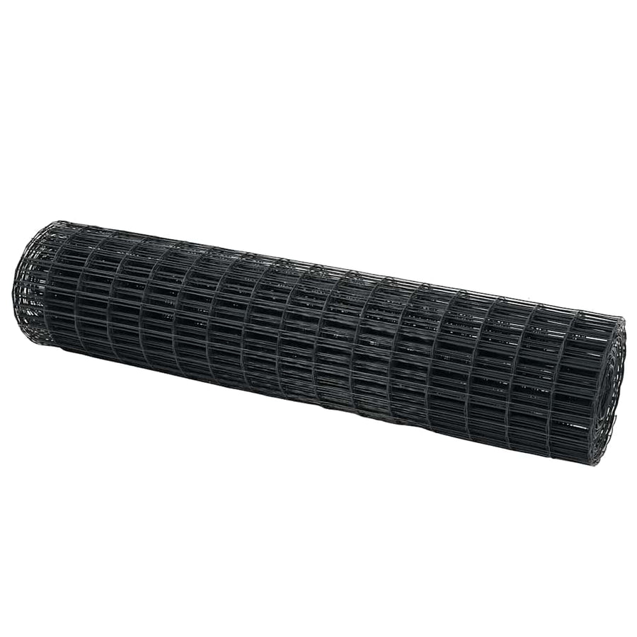 Euro Hek Grijs 1,4 x 10 m PVC-gecoat ijzer