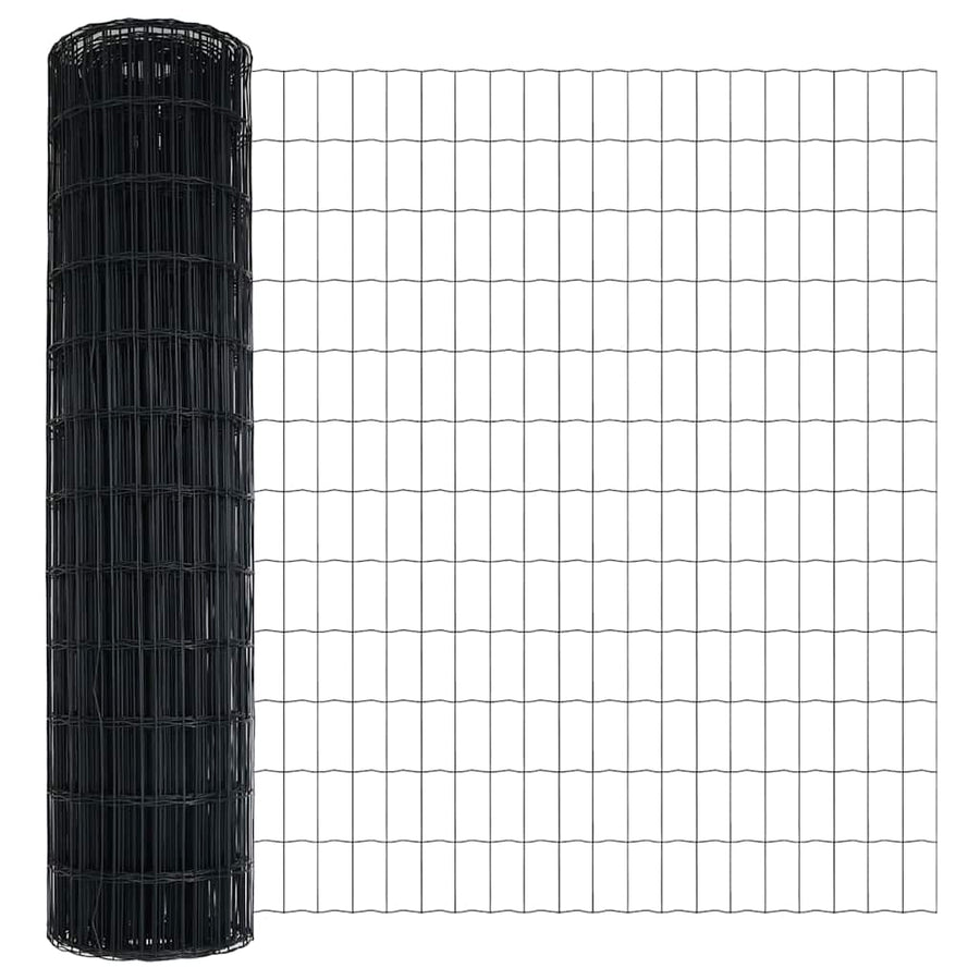 Euro Hek Grijs 1,4 x 10 m PVC-gecoat ijzer