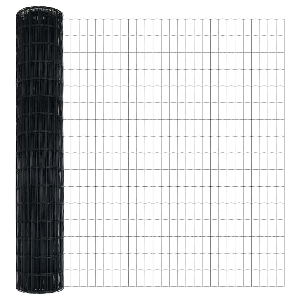 Euro Hek Grijs 1,6 x 10 m PVC-gecoat ijzer