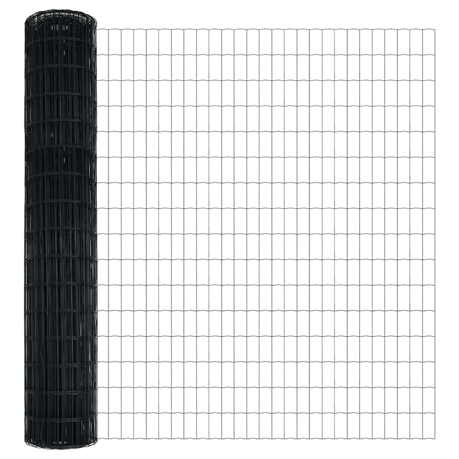 Euro Hek Grijs 1,6 x 10 m PVC-gecoat ijzer