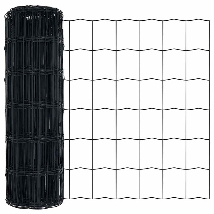 Euro Hek Grijs 0,4 x 10 m PVC-gecoat ijzer