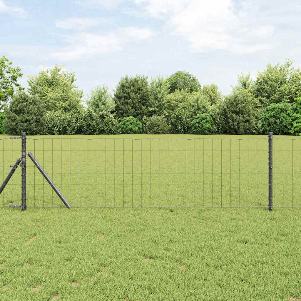 Euro Hek Grijs 0,6 x 10 m PVC-gecoat ijzer