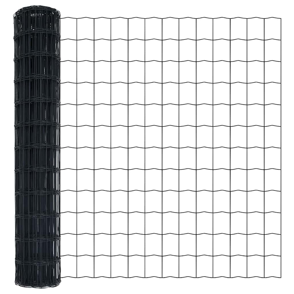 Euro Hek Grijs 1,4 x 10 m PVC-gecoat ijzer