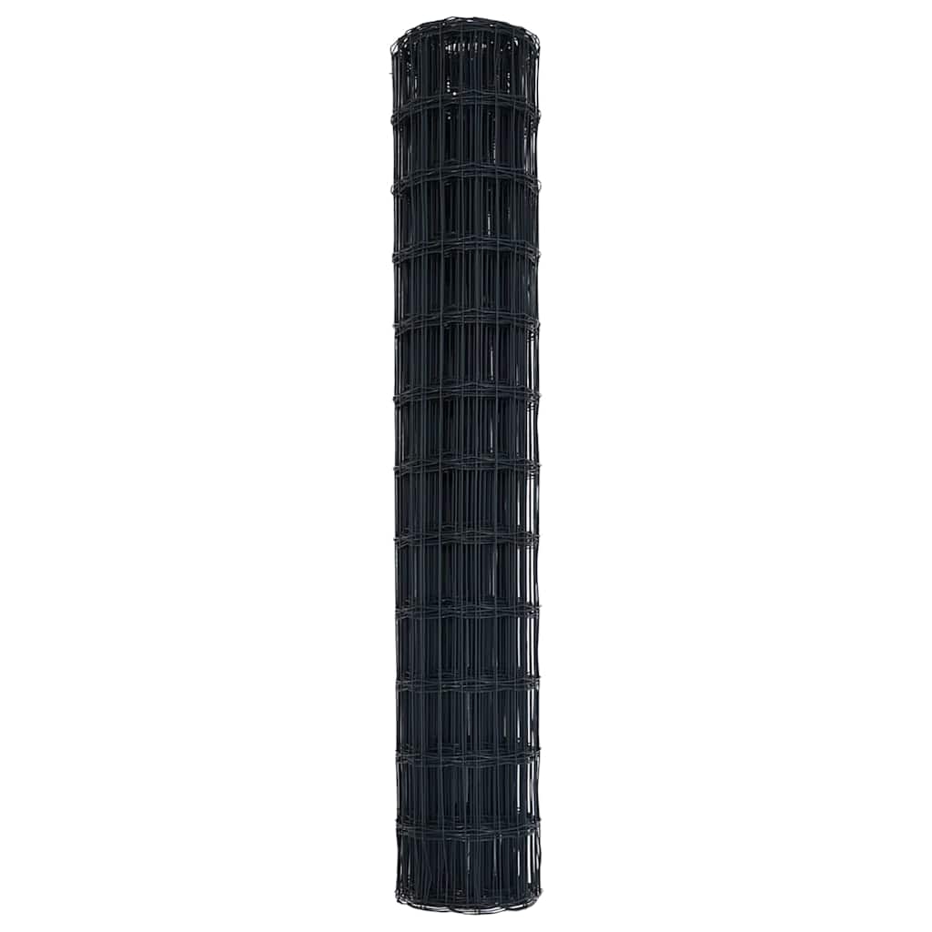 Euro Hek Grijs 1,4 x 10 m PVC-gecoat ijzer