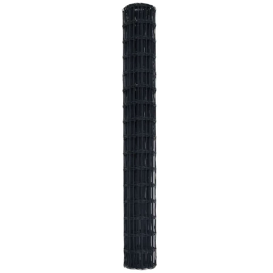 Euro Hek Grijs 1,6 x 10 m PVC-gecoat ijzer