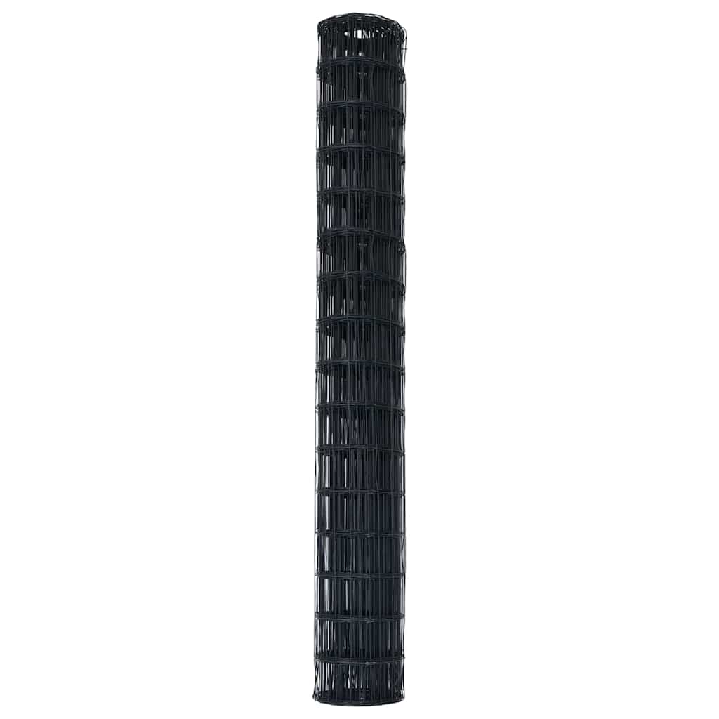 Euro Hek Grijs 1,6 x 10 m PVC-gecoat ijzer