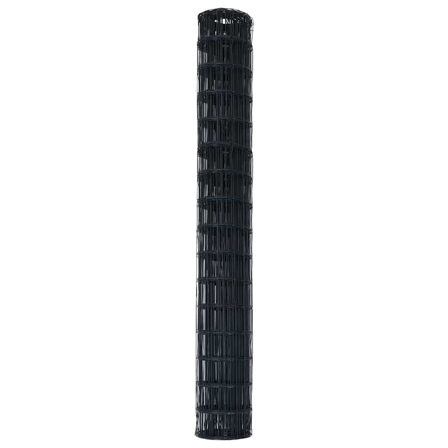 Euro Hek Grijs 1,6 x 10 m PVC-gecoat ijzer