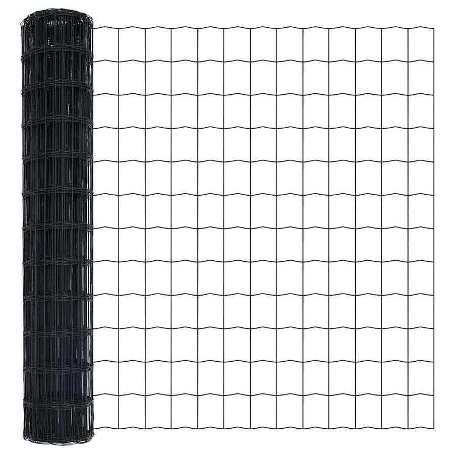 Euro Hek Grijs 1 x 25 m PVC-gecoat ijzer