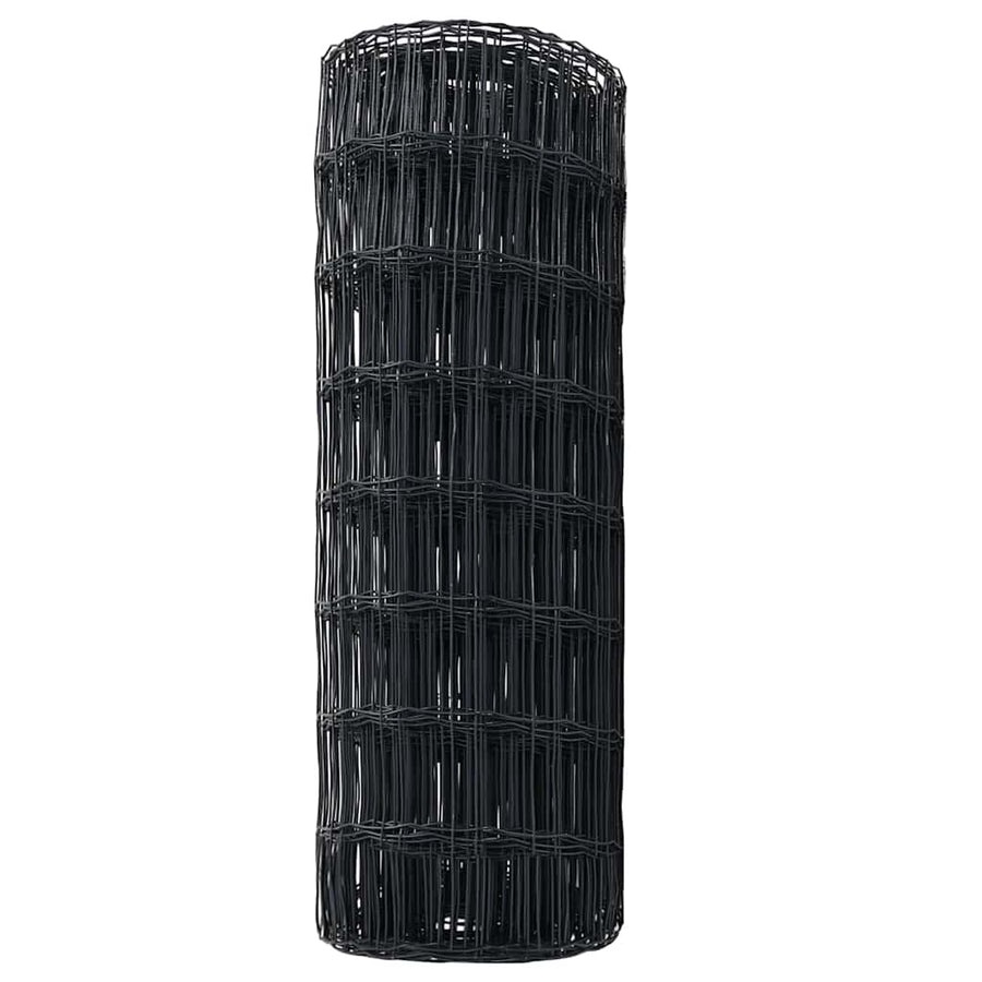 Euro Hek Grijs 0,6 x 10 m PVC-gecoat ijzer