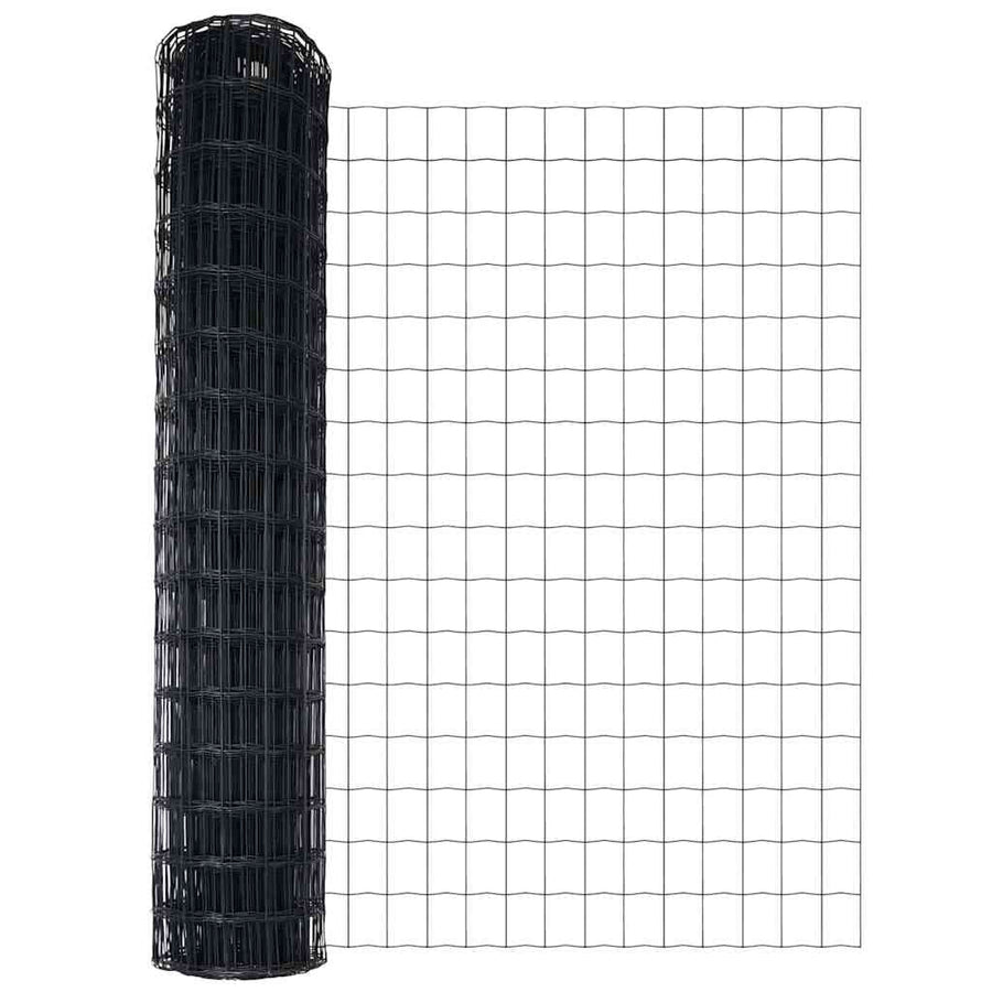 Euro Hek Grijs 1,4 x 10 m PVC-gecoat ijzer
