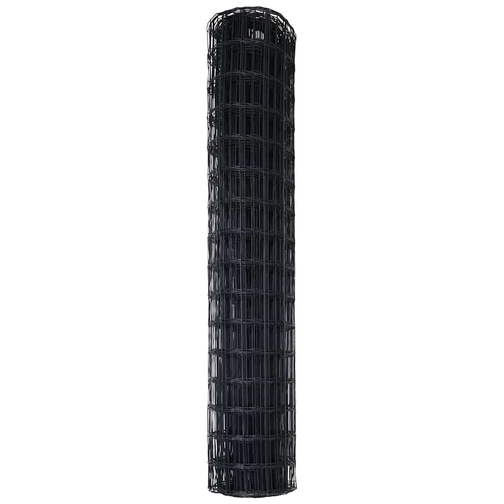 Euro Hek Grijs 1,4 x 10 m PVC-gecoat ijzer