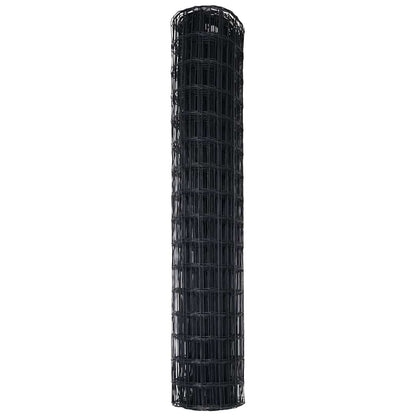 Euro Hek Grijs 1,4 x 10 m PVC-gecoat ijzer