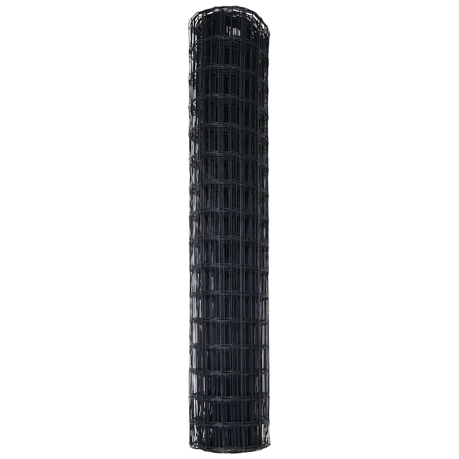 Euro Hek Grijs 1,4 x 10 m PVC-gecoat ijzer