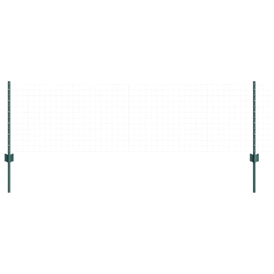 Afrasteringspaal 22 Pcs Groen Staal Staal/groen