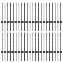 Afrasteringspaal 44 Pcs Grijs Staal Staal/grijs