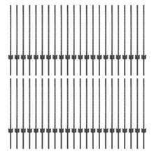 Afrasteringspaal 44 pcs Grijs 120 cm Staal