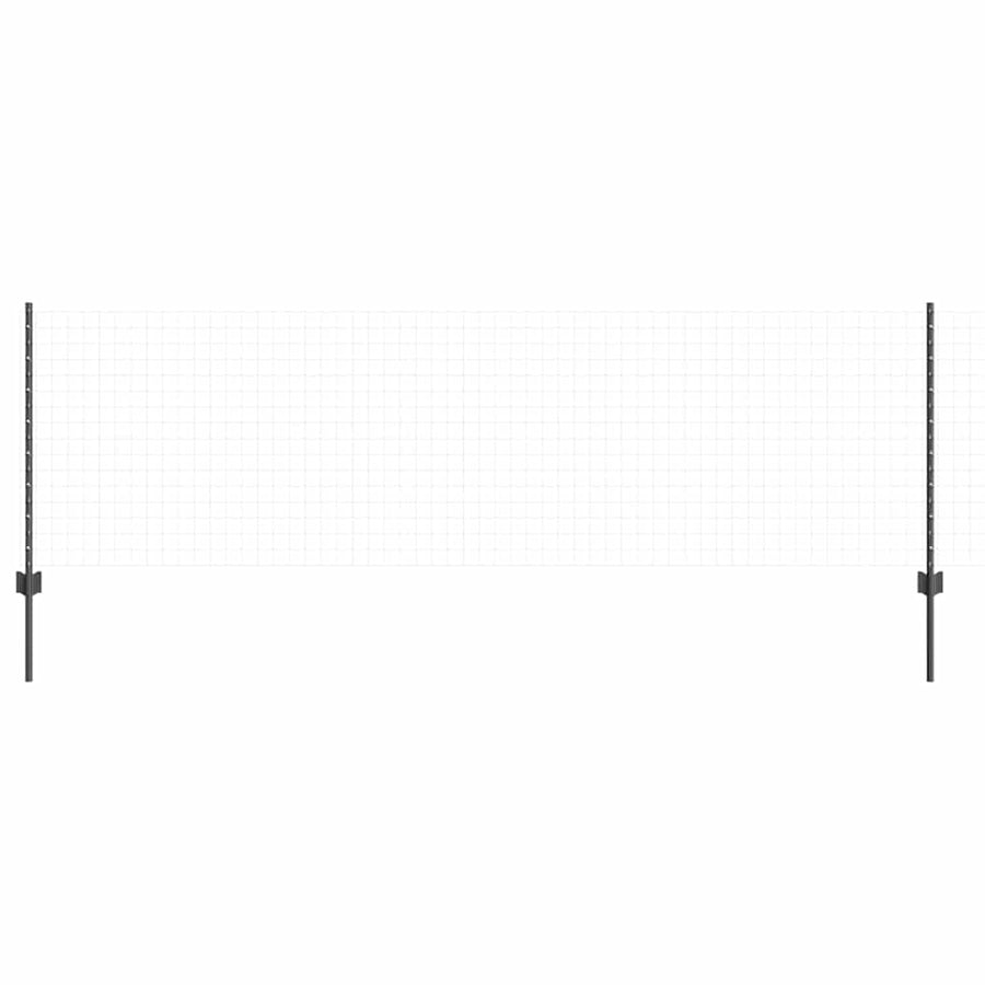 Afrasteringspaal 44 pcs Grijs 120 cm Staal