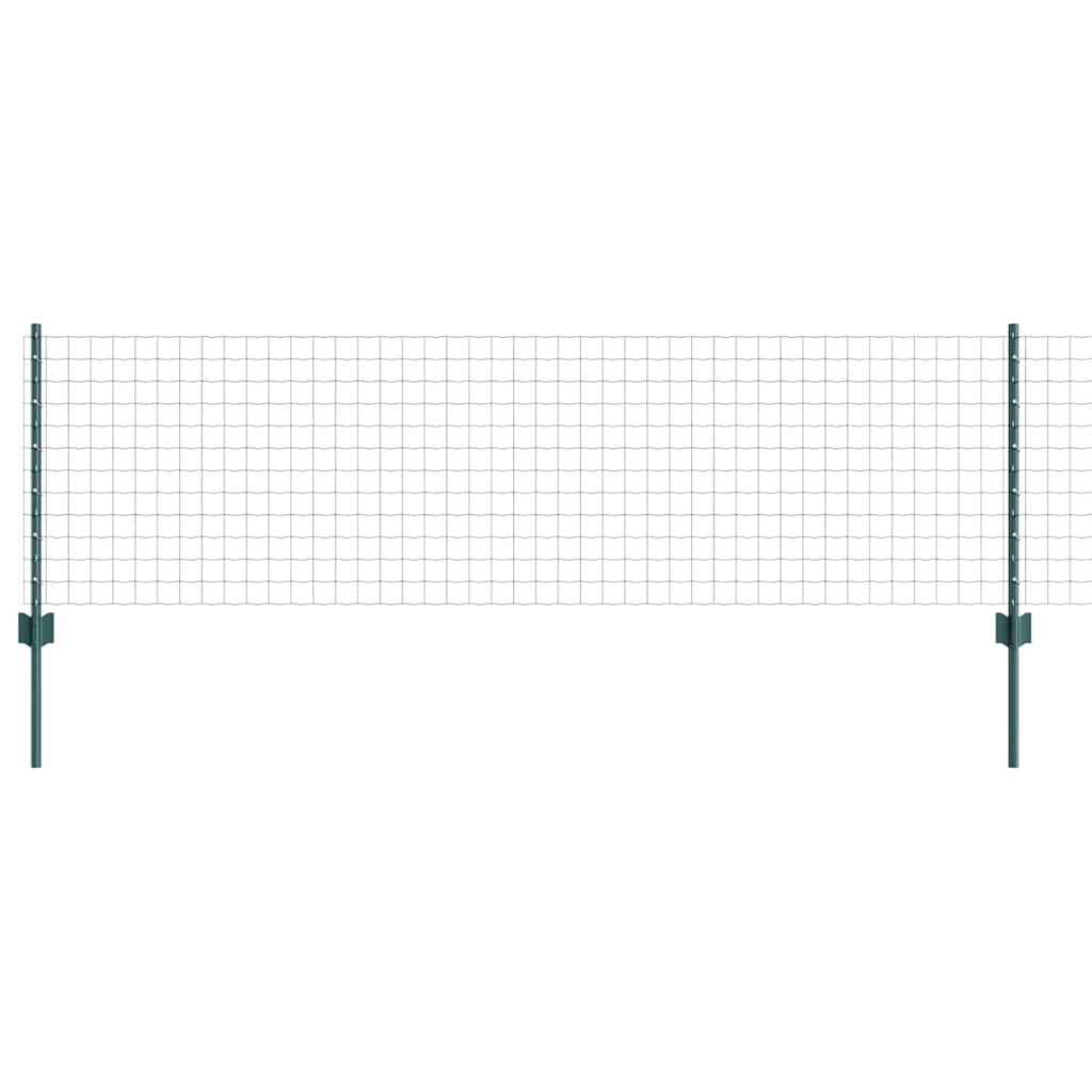 Hek Met Paal 0,6 X 25 M Staal En Pvc Groen 25 x 0,6 m hek (5 x 5 cm gaas)