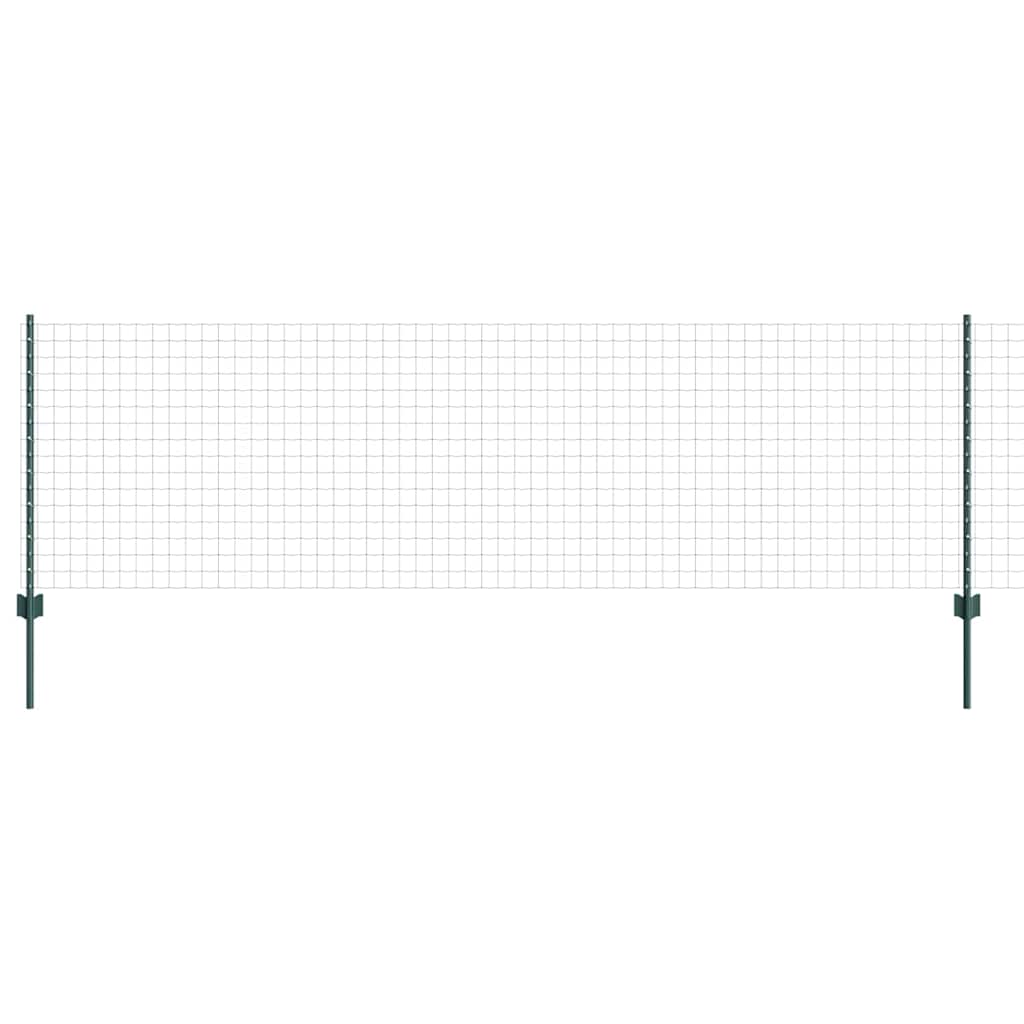 Hek Met Paal 0,8 X 25 M Staal En Pvc Groen 25 x 0,8 m schutting (5 x 5 cm gaas)