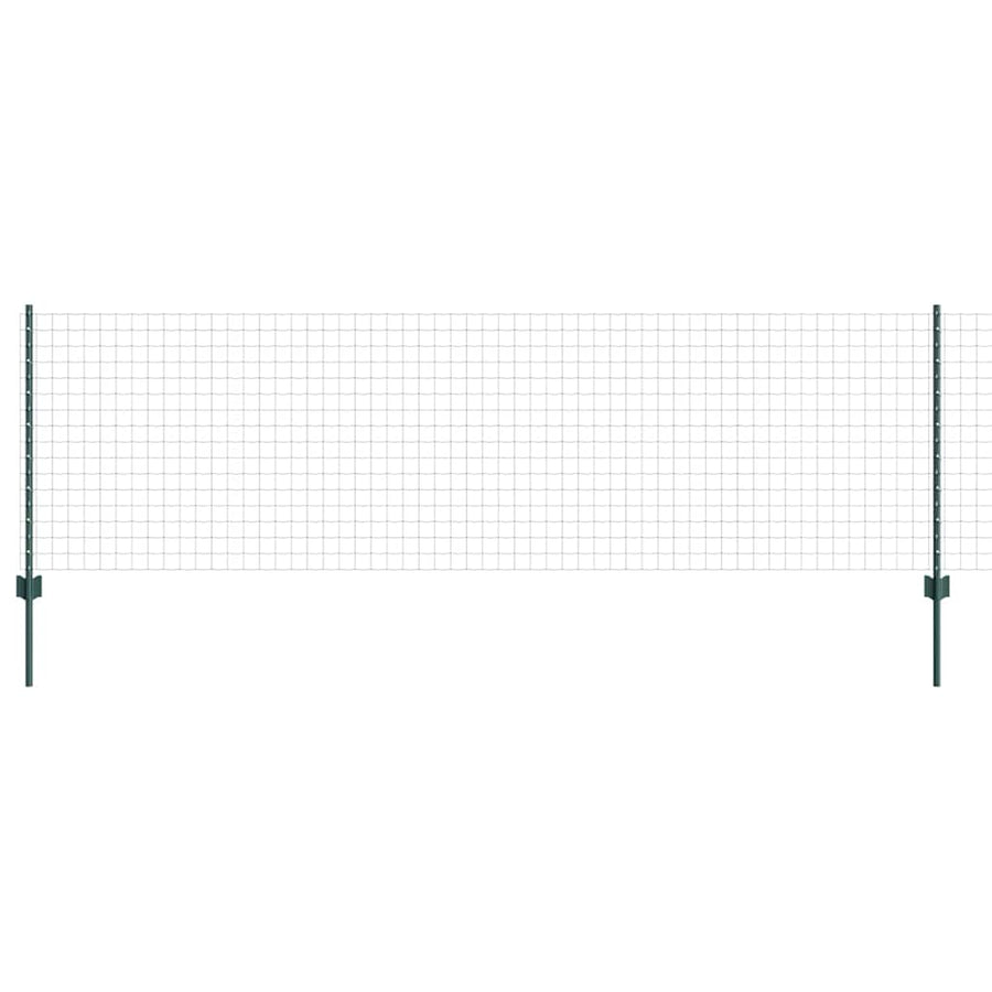 Hek Met Paal 0,8 X 25 M Staal En Pvc Groen 25 x 0,8 m schutting (5 x 5 cm gaas)