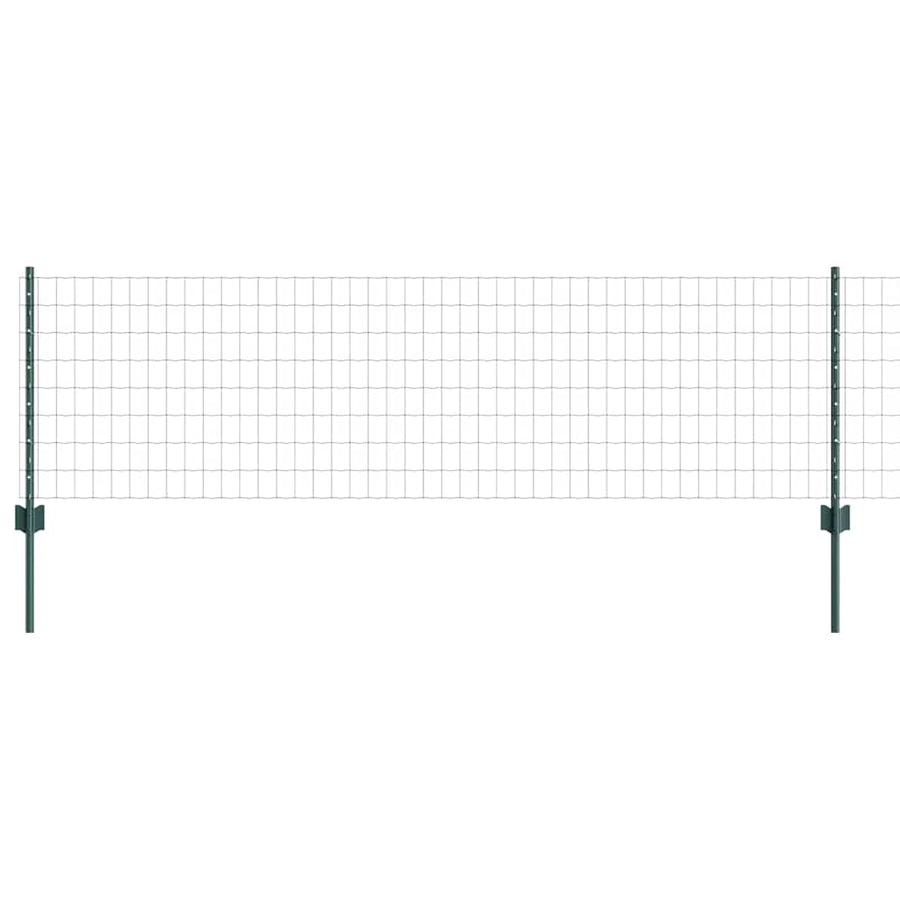 Hek Met Paal 0,6 X 25 M Staal En Pvc Groen 25 x 0,6 m hek (5 x 7,5 cm gaas)