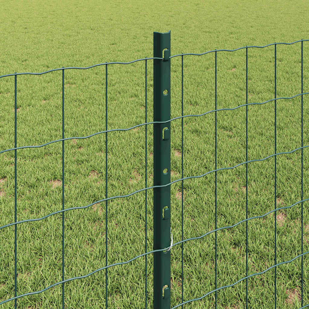 Hek Met Paal 0,8 X 25 M Staal En Pvc Groen 25 x 0,8 m hek (5 x 7,5 cm gaas)