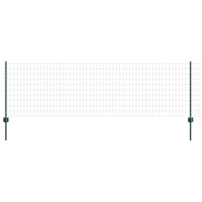 Hek Met Paal 0,8 X 25 M Staal En Pvc Groen 25 x 0,8 m hek (5 x 7,5 cm gaas)