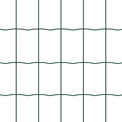 Hek Met Paal 0,6 X 25 M Staal En Pvc Groen 25 x 0,6 m schutting (5 x 10 cm gaas)