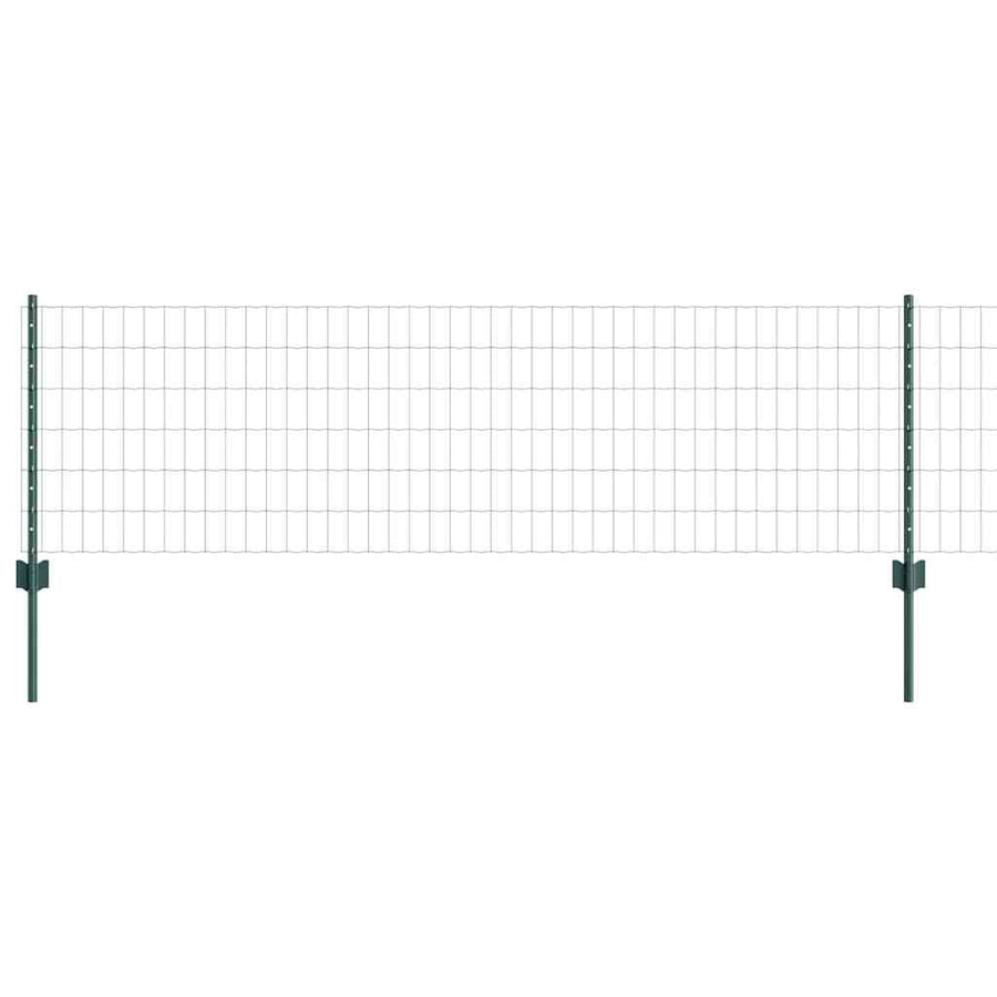 Hek Met Paal 0,6 X 25 M Staal En Pvc Groen 25 x 0,6 m schutting (5 x 10 cm gaas)