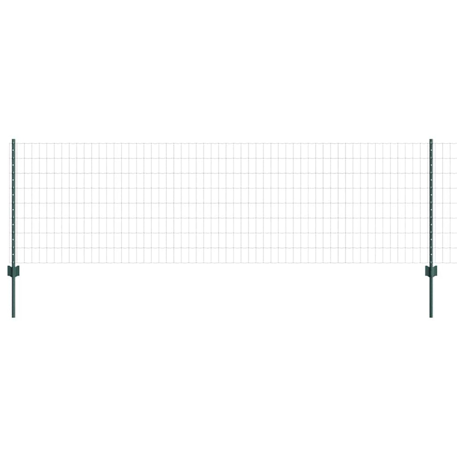 Hek Met Paal 0,8 X 25 M Staal En Pvc Groen 25 x 0,8 m hek (5 x 10 cm gaas)