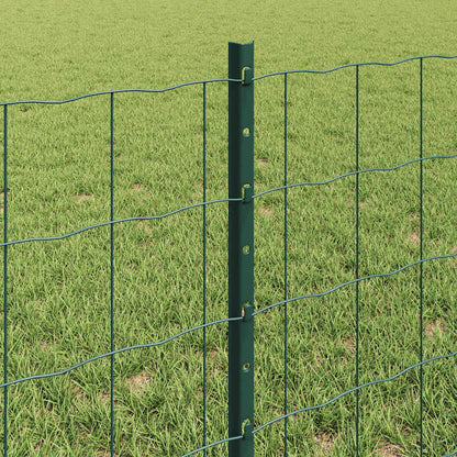 Hek Met Paal 0,6 X 25 M Staal En Pvc Groen 25 x 0,6 m hek (7,5 x 10 cm gaas)