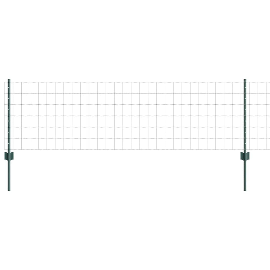 Hek Met Paal 0,6 X 25 M Staal En Pvc Groen 25 x 0,6 m hek (7,5 x 10 cm gaas)