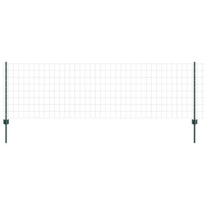 Hek Met Paal 0,8 X 25 M Staal En Pvc Groen 25 x 0,8 m hek (7,5 x 10 cm gaas)