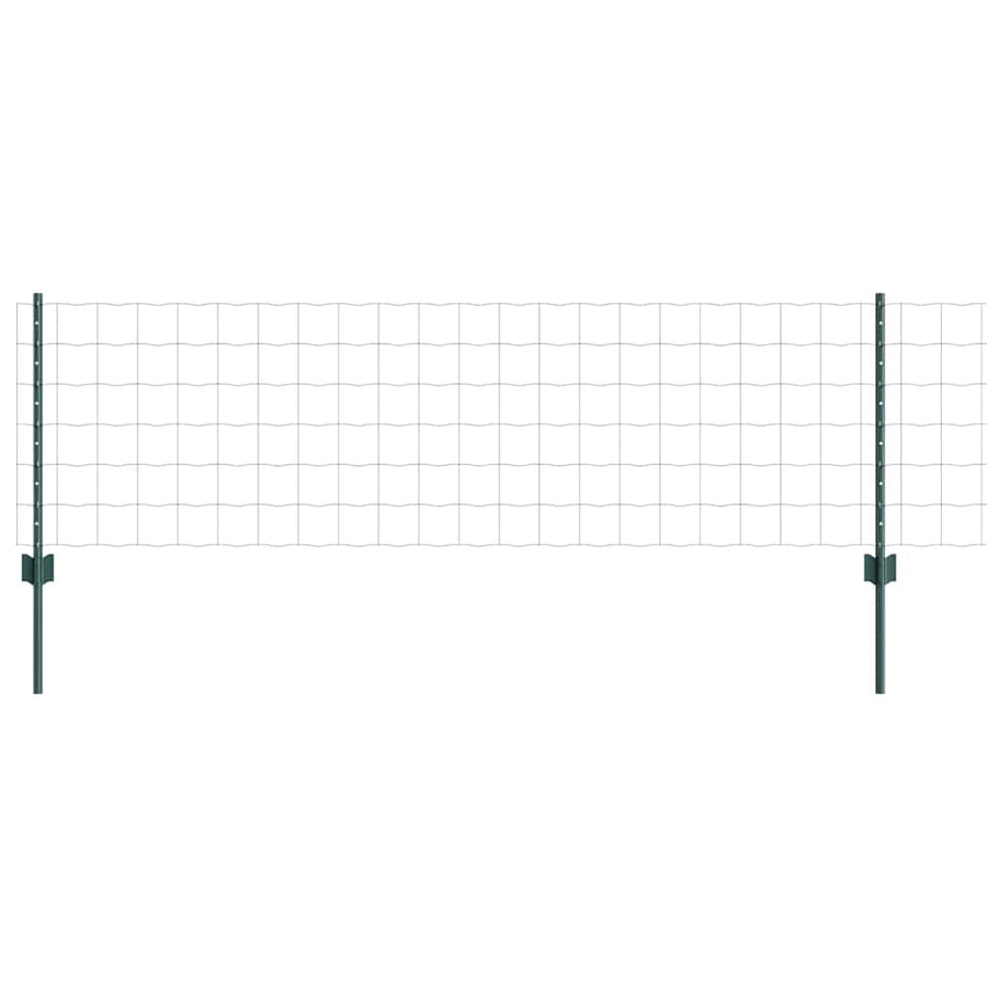 Hek Met Paal 0,6 X 25 M Staal En Pvc Groen 25 x 0,6 m hek (10 x 10 cm gaas)