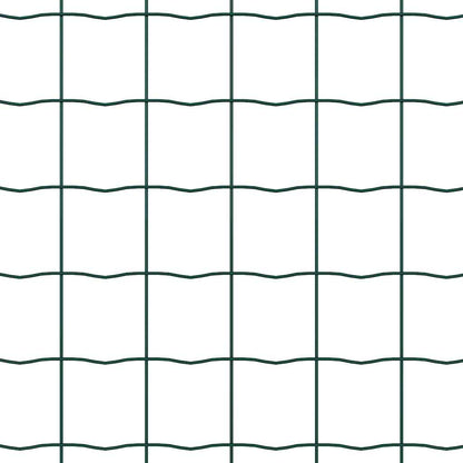 Hek Met Paal 0,8 X 25 M Staal Groen 25 x 0,8 m hek (10 x 10 cm maas)