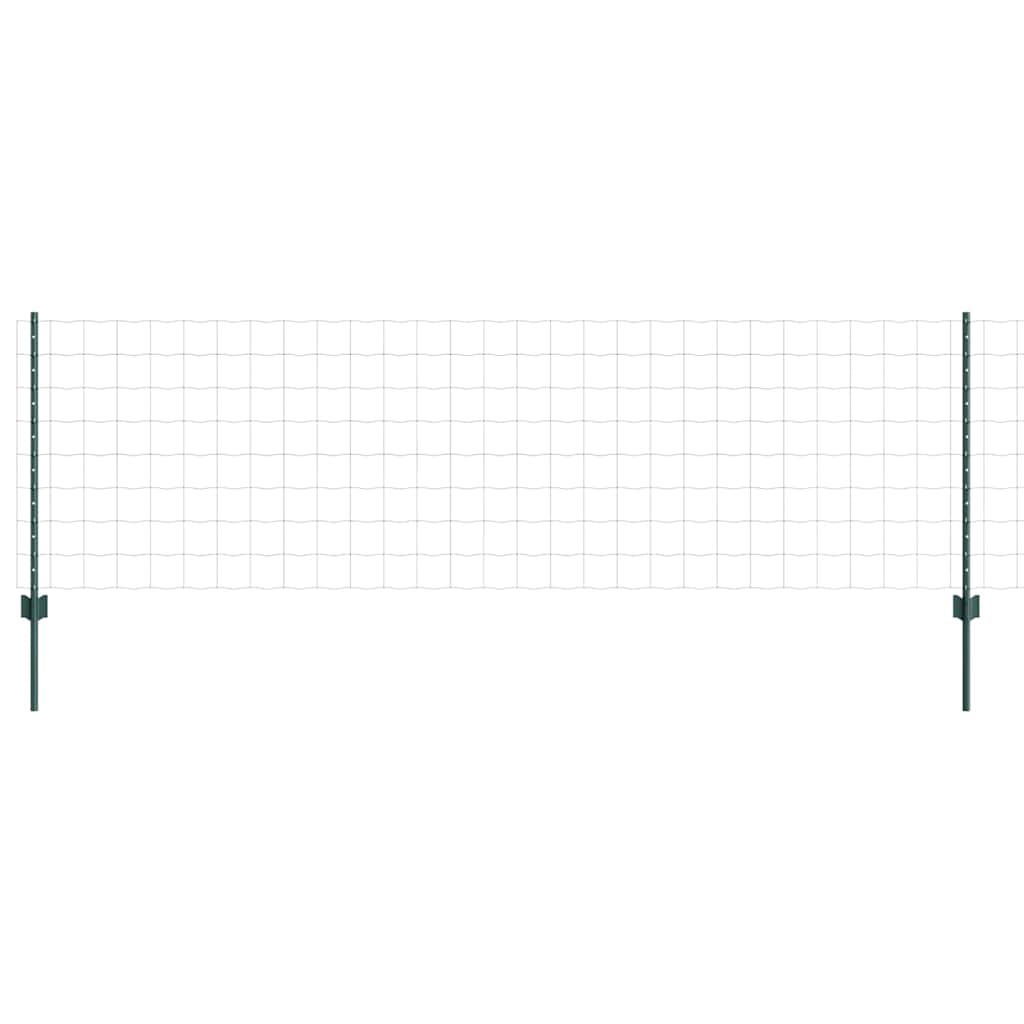 Hek Met Paal 0,8 X 25 M Staal Groen 25 x 0,8 m hek (10 x 10 cm maas)
