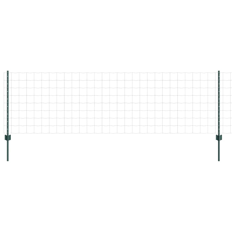 Hek Met Paal 0,8 X 25 M Staal Groen 25 x 0,8 m hek (10 x 10 cm maas)