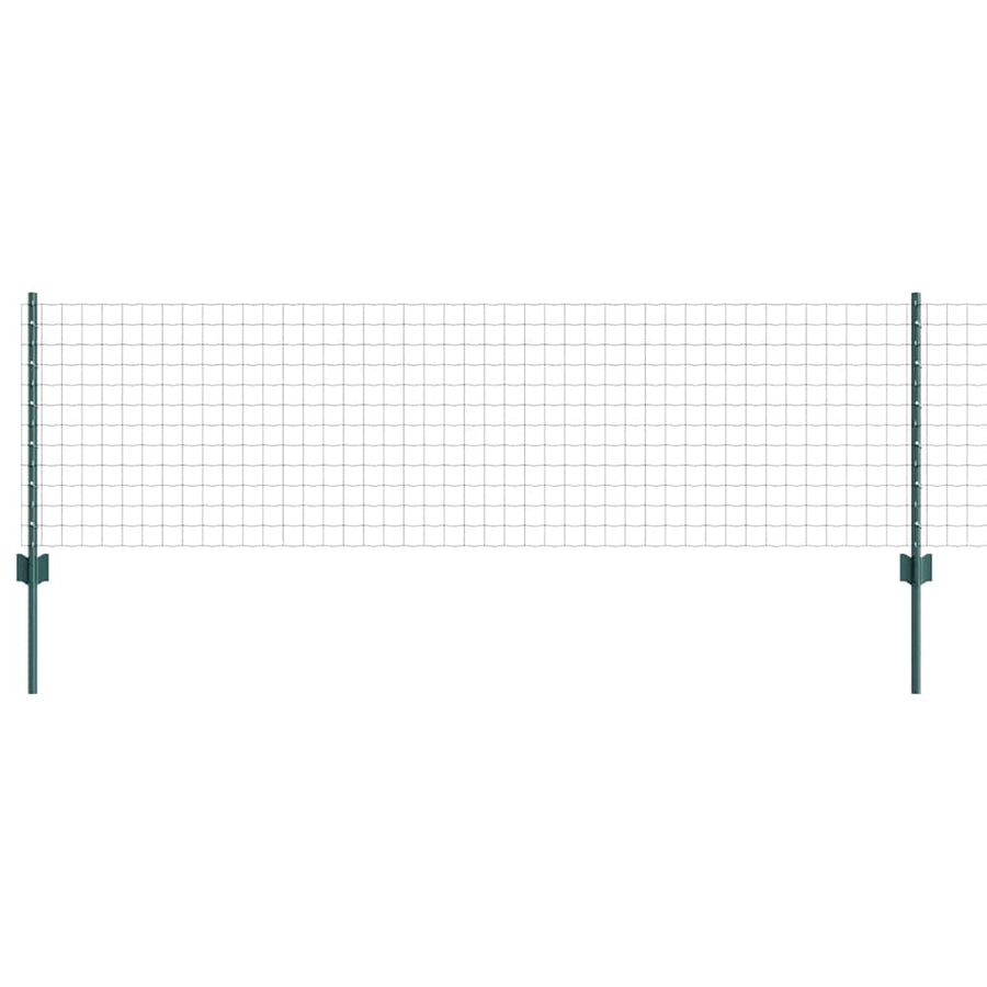 Hek Met Paal 0,6 X 50 M Staal En Pvc Groen 50 x 0,6 m hek (5 x 5 cm gaas)