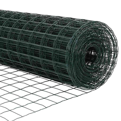 Hek Met Paal 0,6 X 50 M Staal En Pvc Groen 50 x 0,6 m hek (5 x 7,5 cm gaas)