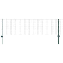 Hek Met Paal 0,6 X 50 M Staal En Pvc Groen 50 x 0,6 m hek (5 x 7,5 cm gaas)