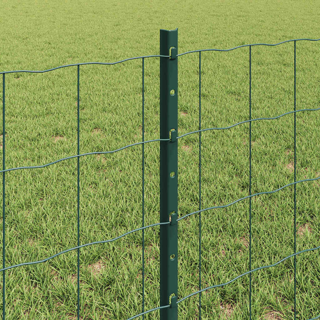 Hek Met Paal 0,6 X 50 M Staal En Pvc Groen 50 x 0,6 m hek (7,5 x 10 cm gaas)