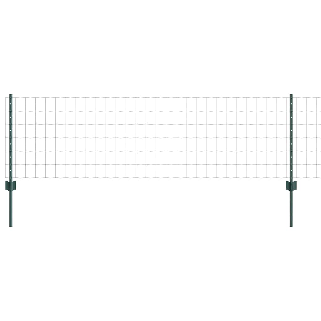 Hek Met Paal 0,6 X 50 M Staal En Pvc Groen 50 x 0,6 m hek (7,5 x 10 cm gaas)