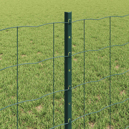 Hek Met Paal 0,6 X 50 M Staal En Pvc Groen 50 x 0,6 m omheining (10 x 10 cm gaas)
