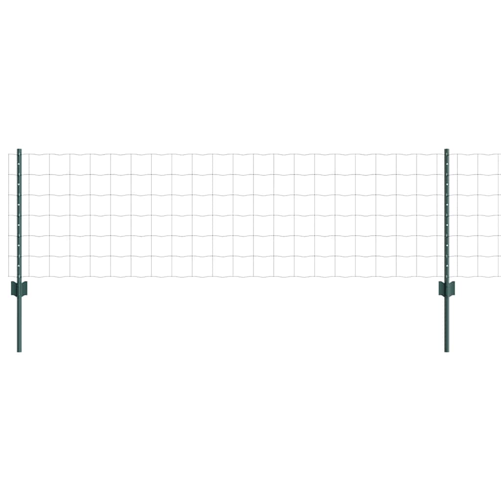Hek Met Paal 0,6 X 50 M Staal En Pvc Groen 50 x 0,6 m omheining (10 x 10 cm gaas)