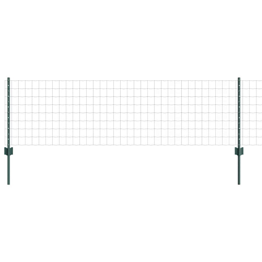 Hek Met Paal 0,6 X 25 M Staal En Pvc Groen 25 x 0,6 m hek (7,7 x 6,4 cm gaas)