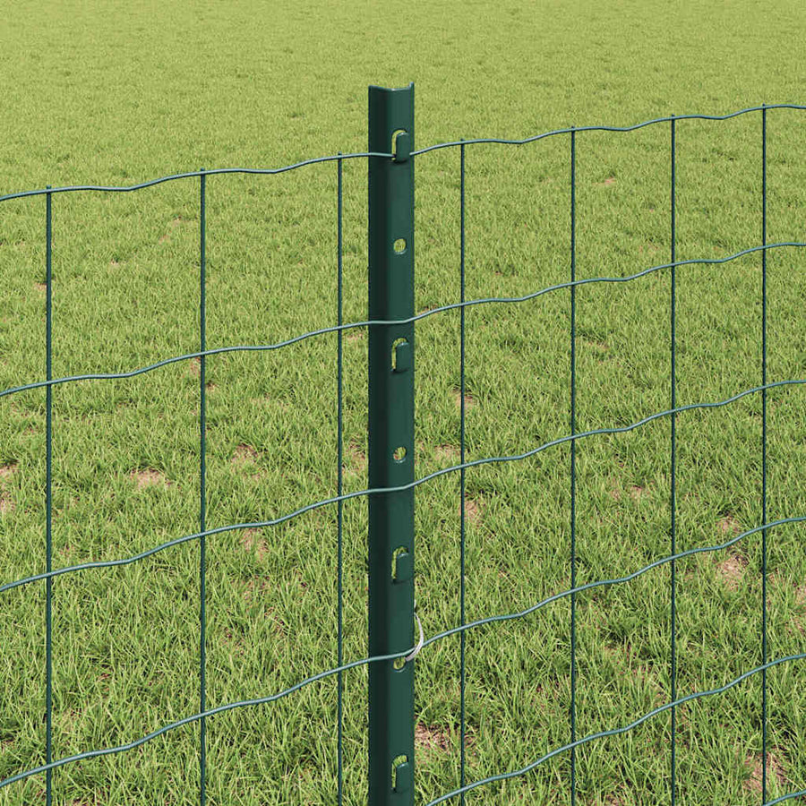 Hek Met Paal 0,8 X 25 M Staal Groen 25 x 0,8 m hek (7,7 x 6,4 cm gaas)