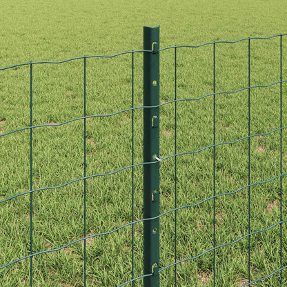 Hek Met Paal 0,6 X 50 M Staal En Pvc Groen 50 x 0,6 m omheining (7,7 x 6,4 cm gaas)